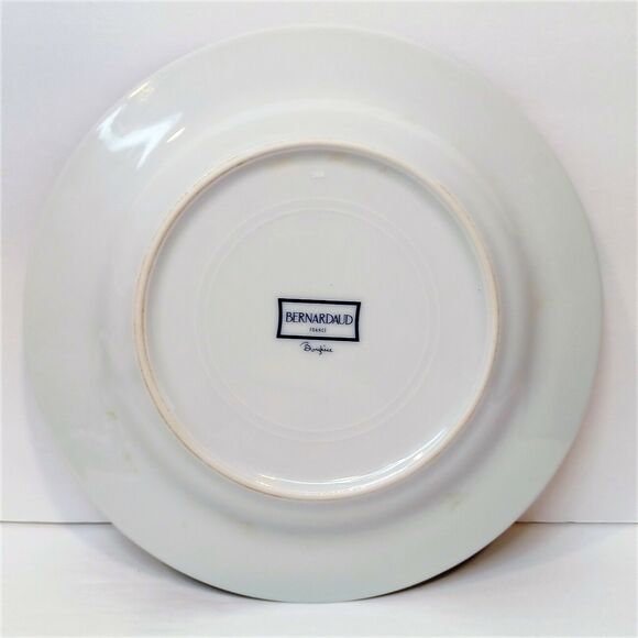 (2)  Bernardaud 8-3/8" Salad Plates Limoges Borghese 1993-2010 Royal Blue France - Picture 4 of 5